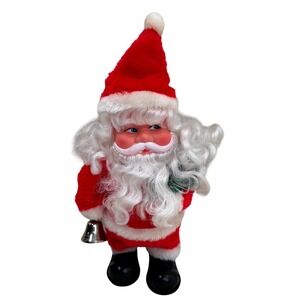 Vintage Santa Claus Display 11" Red Christmas Decor Non Working Nostalgic Retro